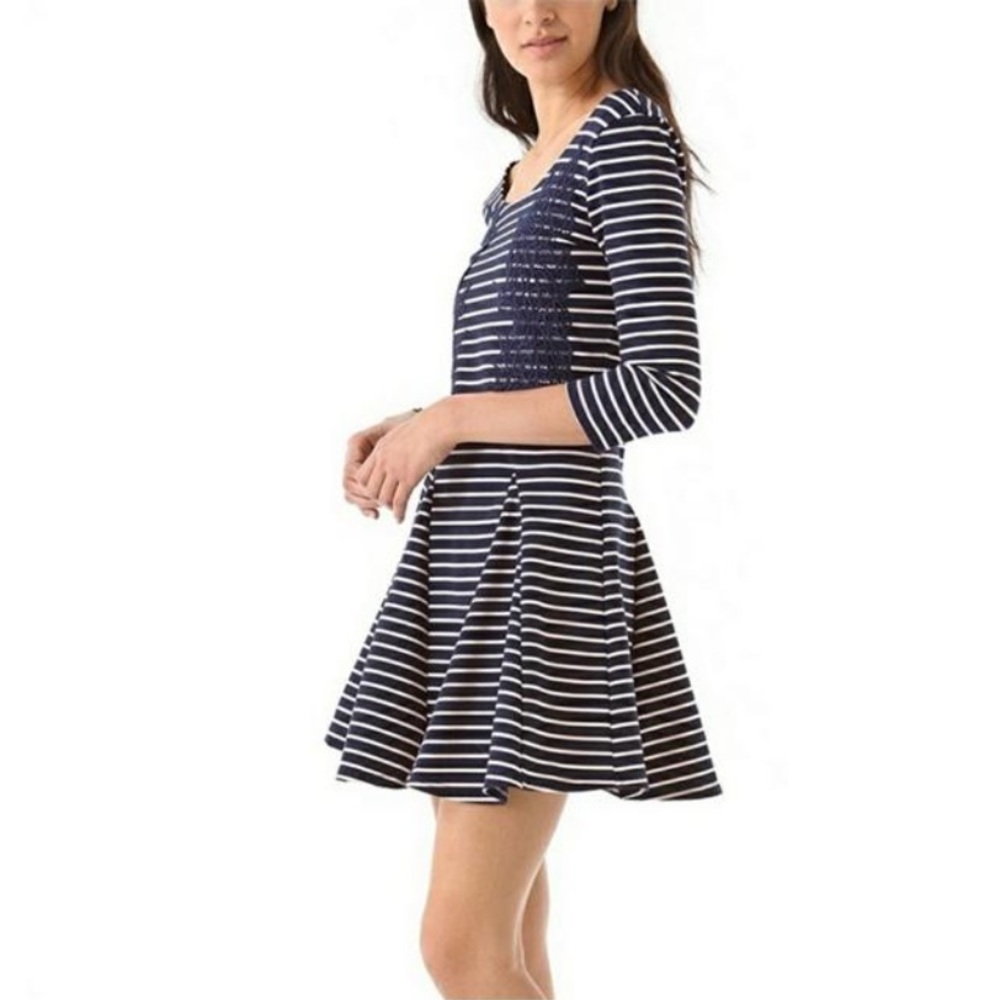 ✨Host Pick✨ Free People Nautical & Knotty Dress Lace Striped Navy Jersey Dress